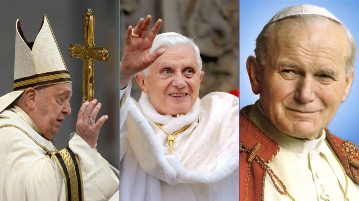 Francisco, Benedicto XVI y san Juan Pablo II
