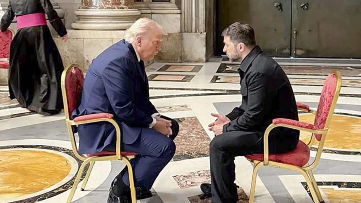 Donald Trump y  Volodimir Zelenski se reunieron previo al funeral del papa Francisco.