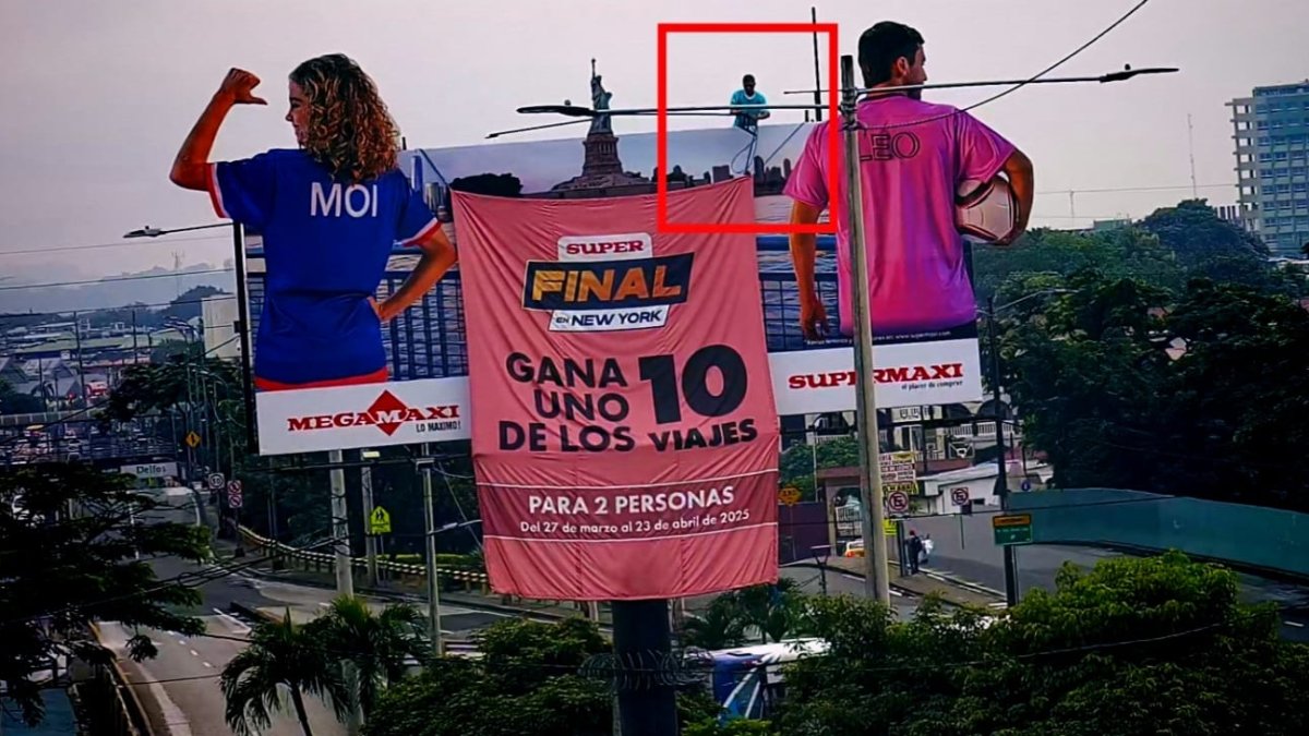 El sujeto escaló una valla ubicada en la av. Las Aguas