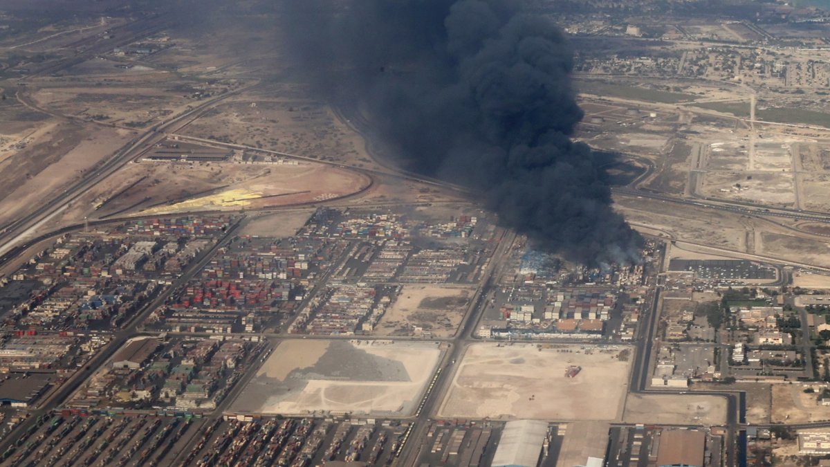 La explosión en Irán era divisible desde toda la ciudad.