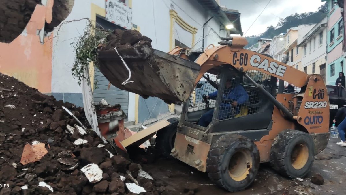 La casa afectada está en la calle Ambato y Rafael Barahona, en el centro de Quito.