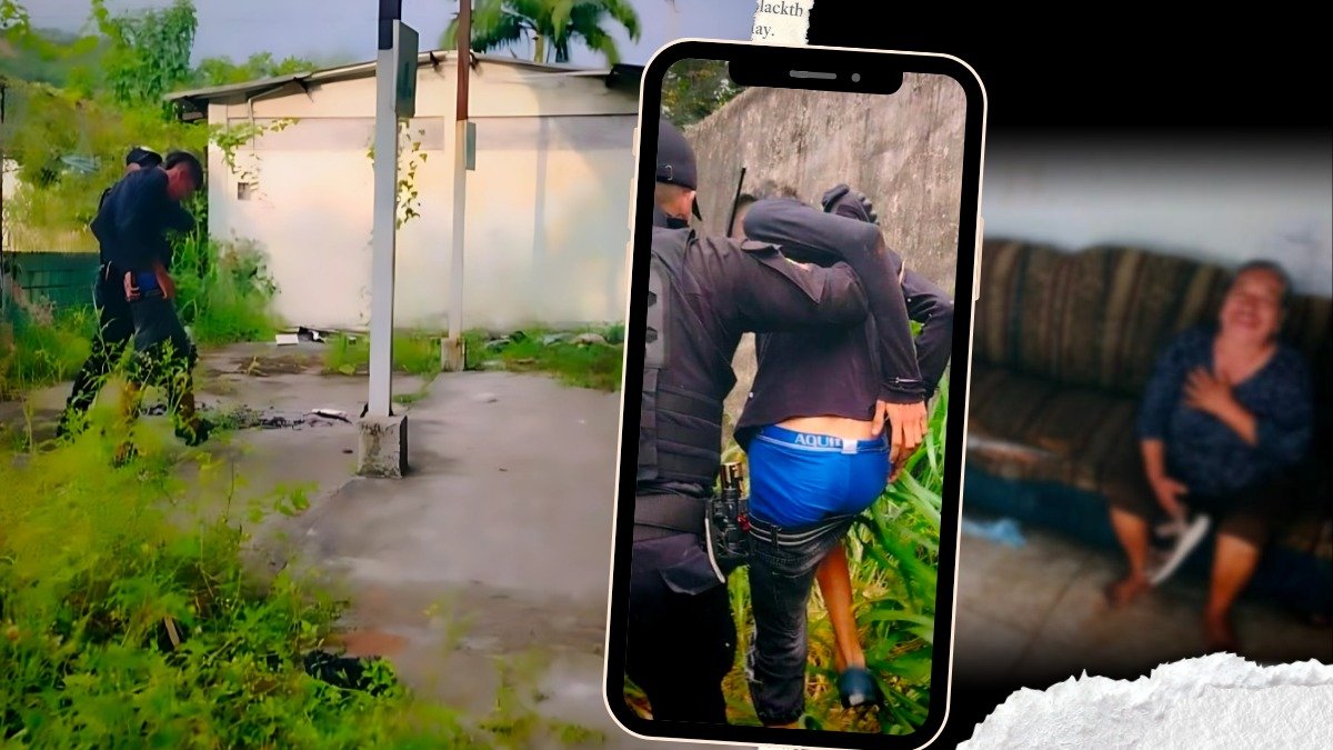 La adulta mayor fue rescatada por agentes municipales.