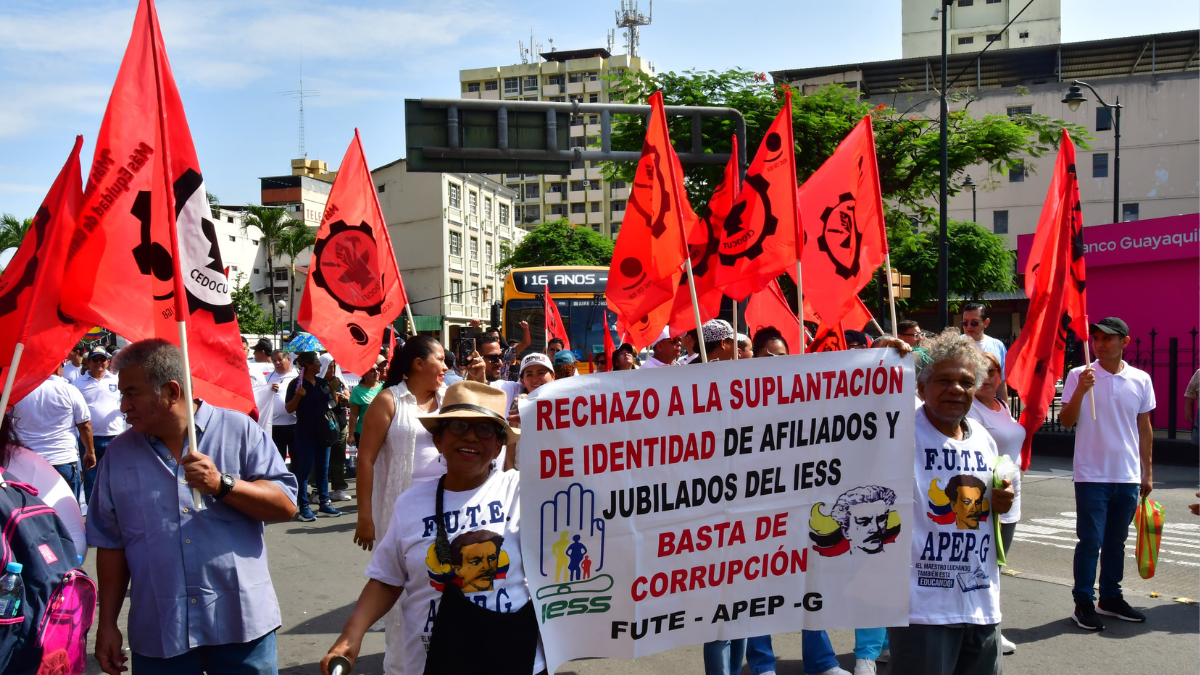 Marchas en Guayaquil por el Día del Trabajo.
