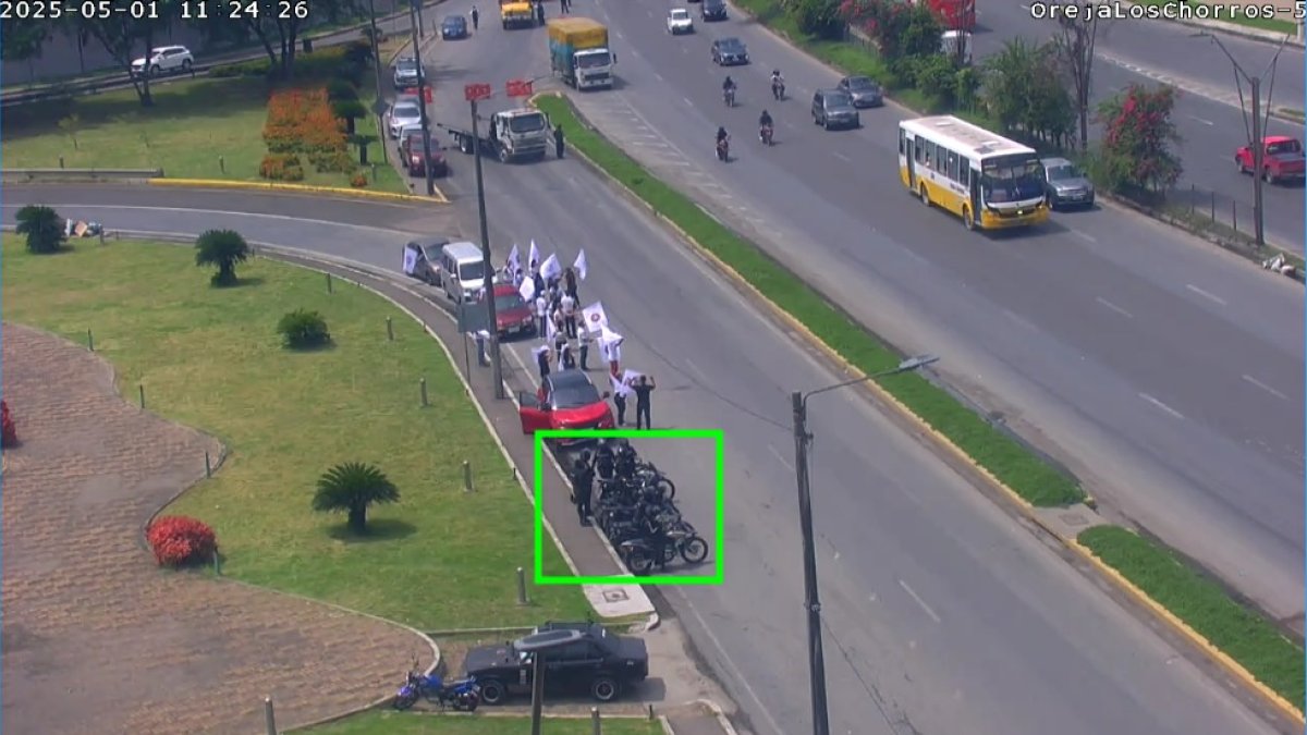 Cámaras de videovigilancia ciudadana identificaron el plantón.