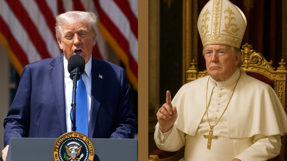 Donald Trump y su polémica imagen generada por IA vestido de papa.