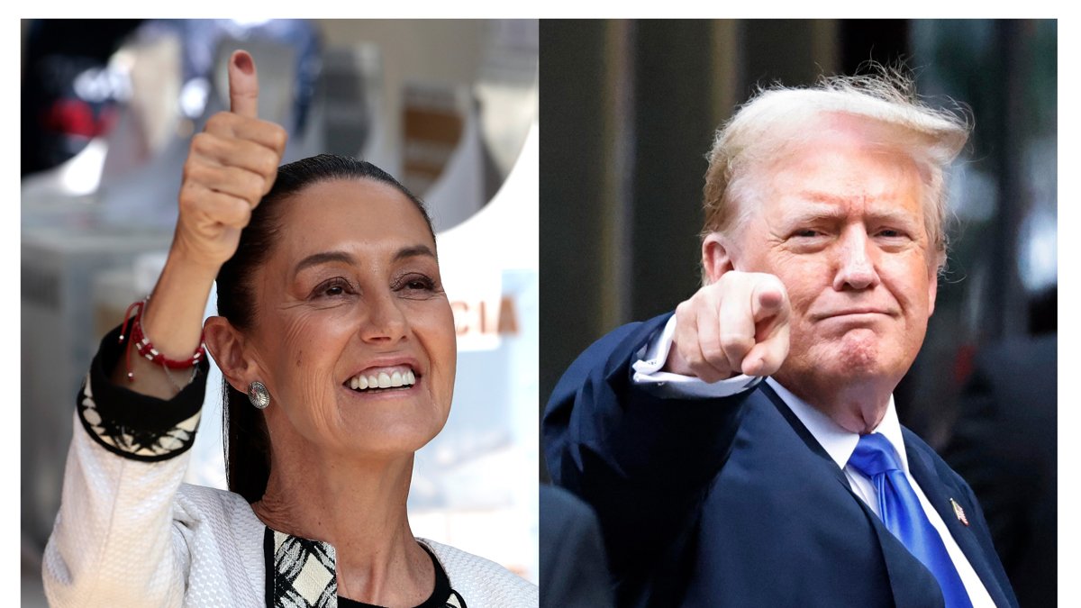 Presidenta de México, Claudia Sheinbaum, y presidente de EE.UU., Donald Trump.