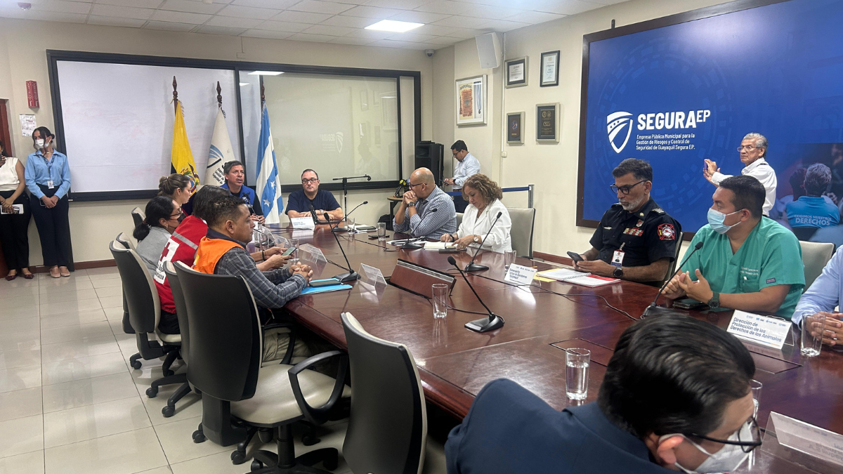 El COE cantonal de Guayaquil sesionó la mañana de este 5 de mayo en Segura EP