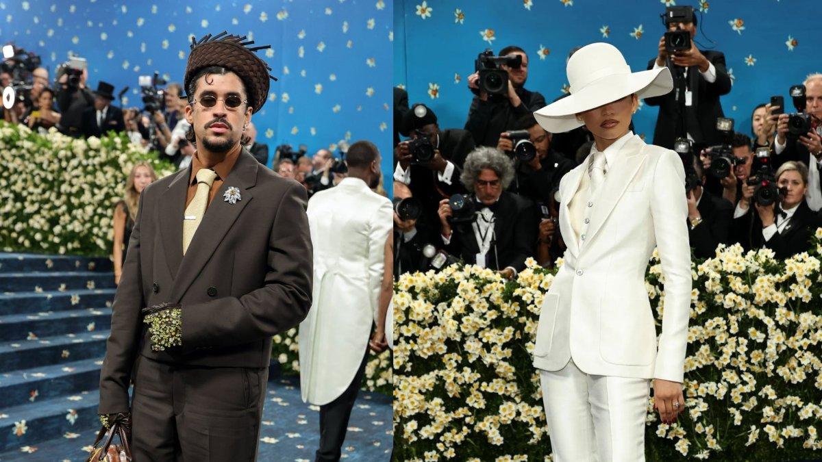 Bad Bunny y Zendaya en la Met Gala 2025