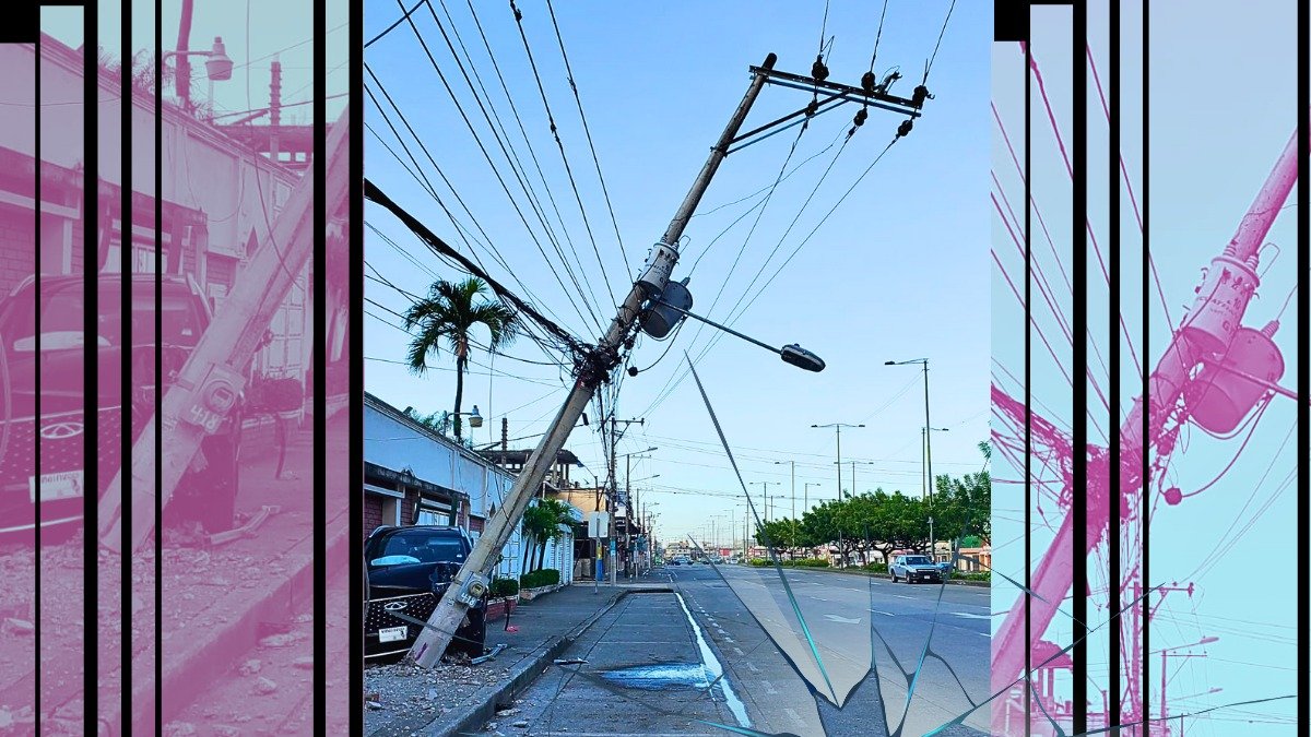 El choque se registró este 7 de mayo en Samanes. Según CNEL, el 80 % del servicio ha sido ya restablecido en el vecindario.