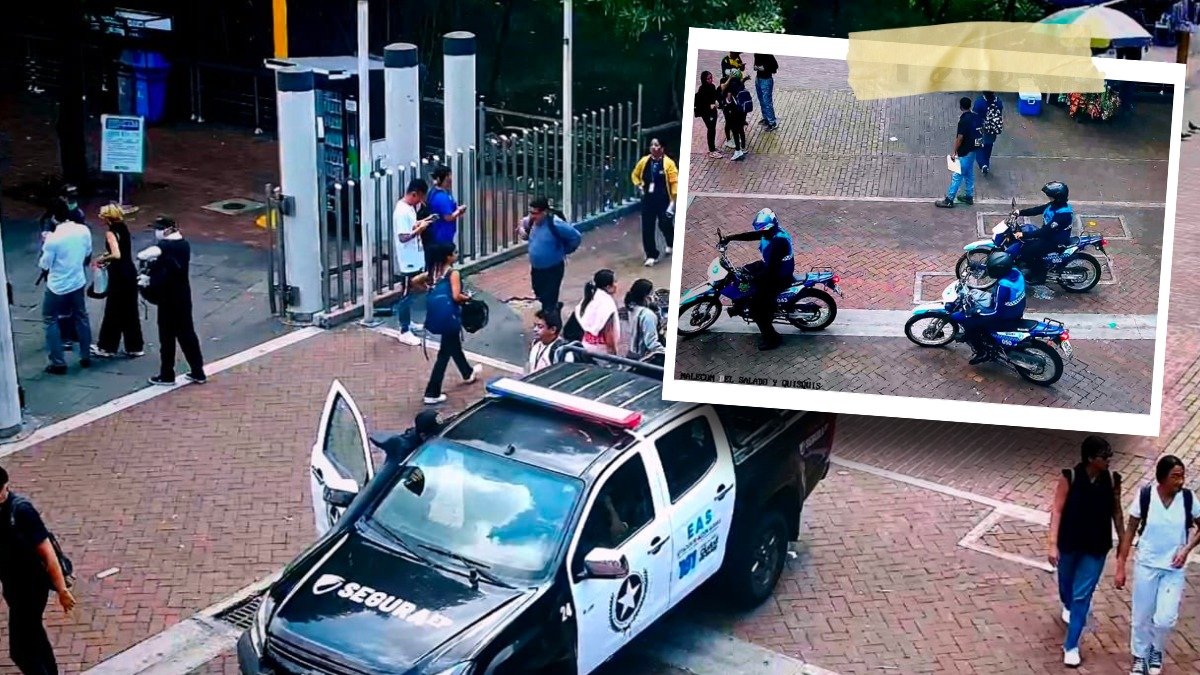 Hecho. El control se dio fuera de un ingreso de la casa de estudios superiores.