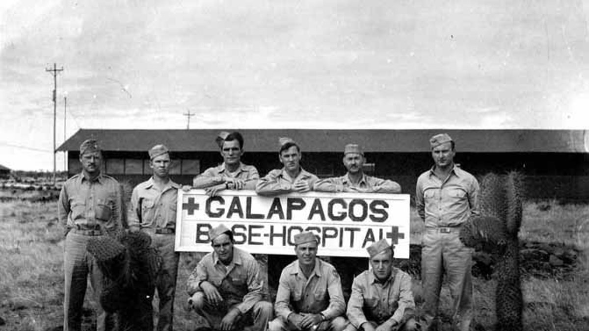 Soldados en la Isla Baltra en 1942.