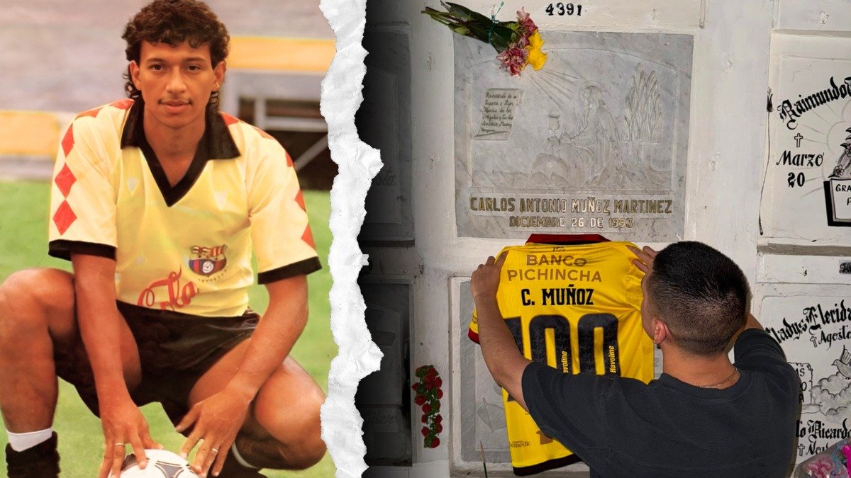 Carlos Muñoz Vergara y la camiseta del Centenario en honor a su padre.