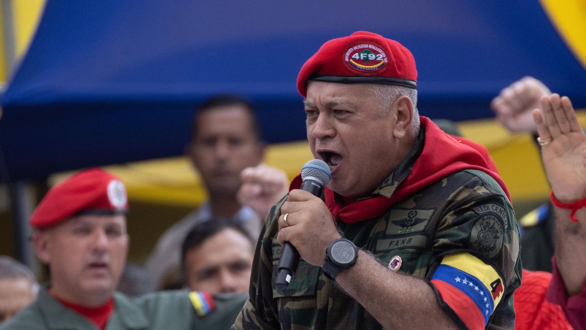 Fotografía de archivo del titular de Interior de Venezuela, Diosdado Cabello.