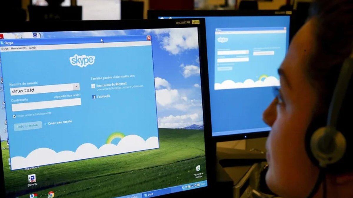 Fotografía de archivo de la apariencia de la aplicación de Skype en 2013.