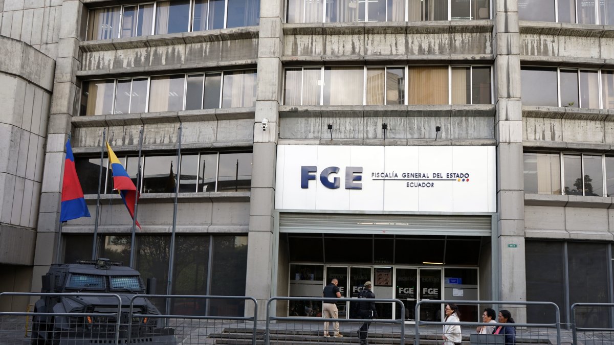 Fachada del edificio de la Fiscalía, en Quito.
