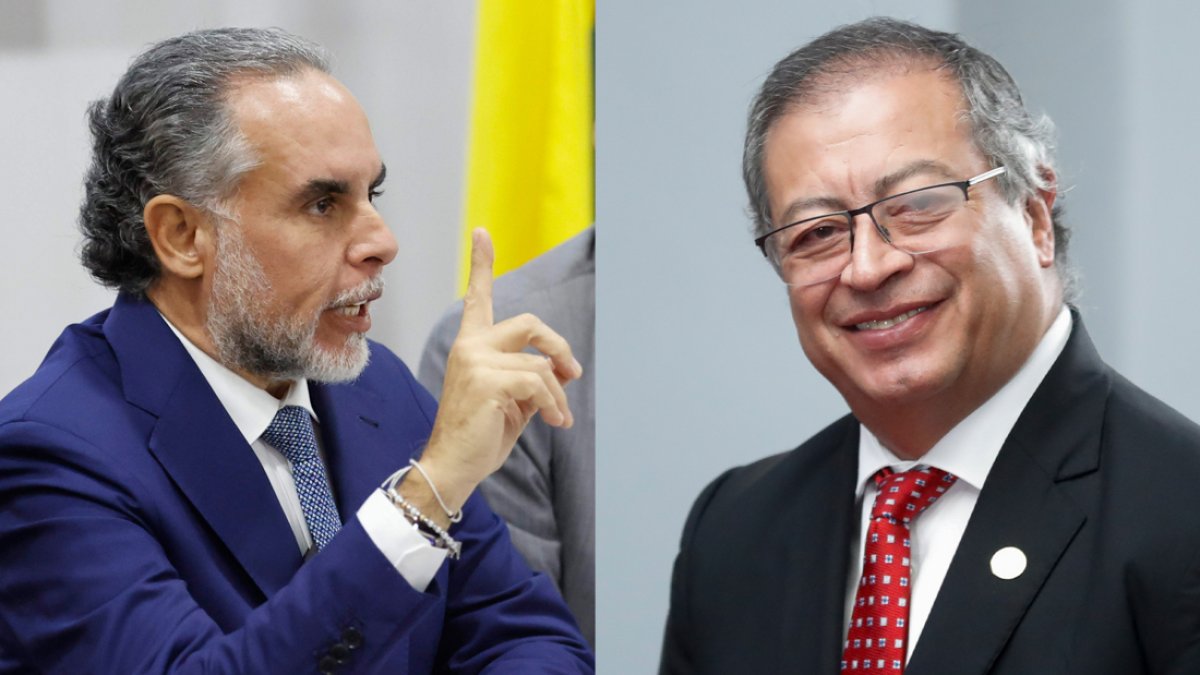 Ministro del Interior de Colombia, Armando Benedetti, y el presidente de Colombia, Gustavo Petro.