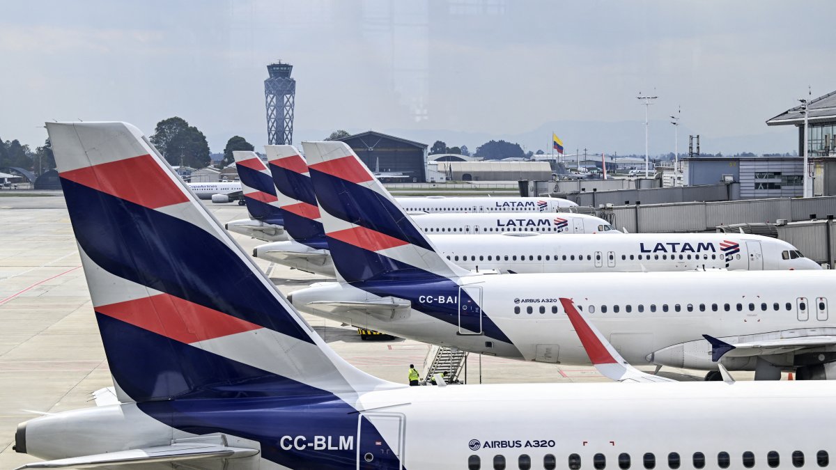 Las naves de la aerolínea Latam.