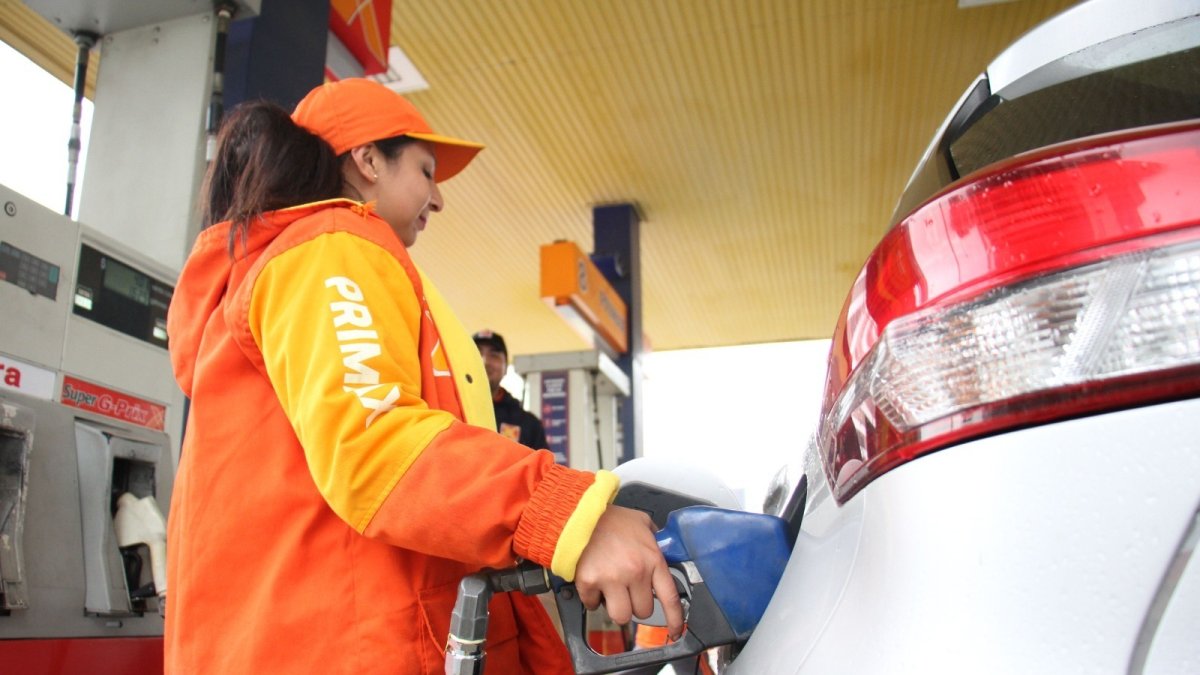 Una estación de gasolina en Quito, Ecuador.