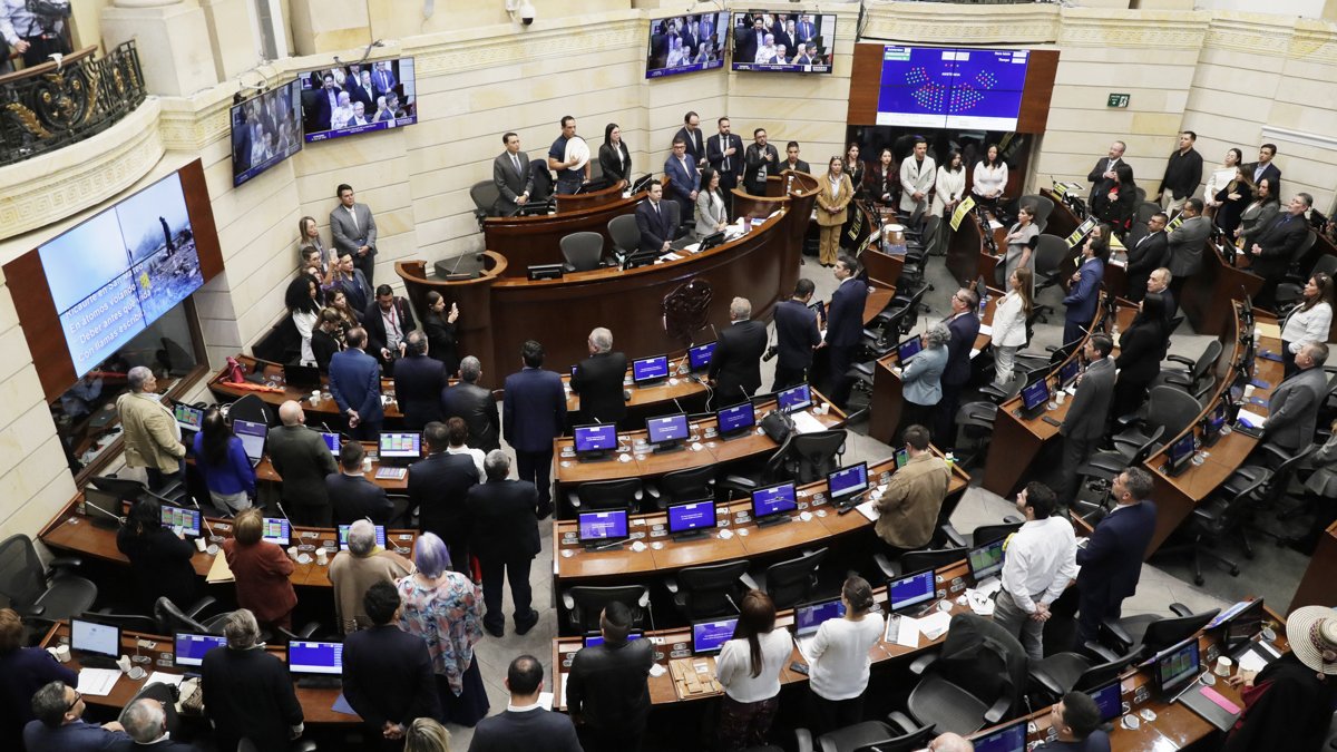 Sesión plenaria del Senado de Colombia en la sede del Congreso en Bogotá, Colombia.