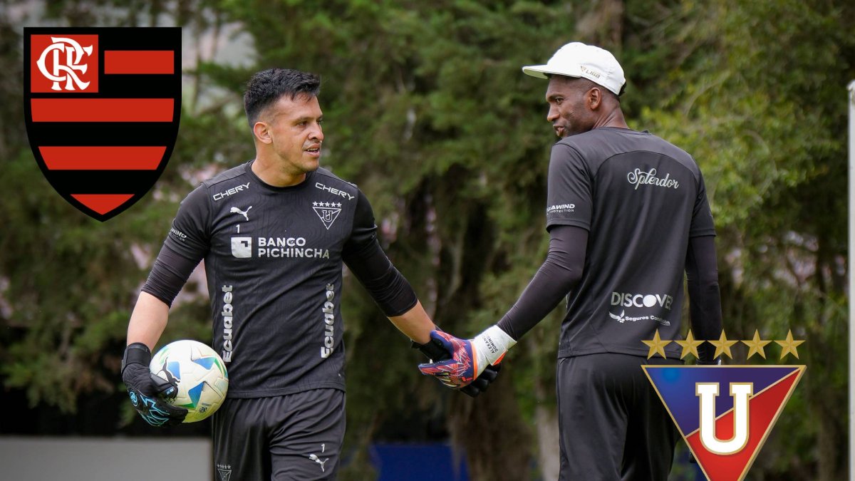Gonzalo Valle y Alexander Domínguez, arqueros de Liga de Quito.