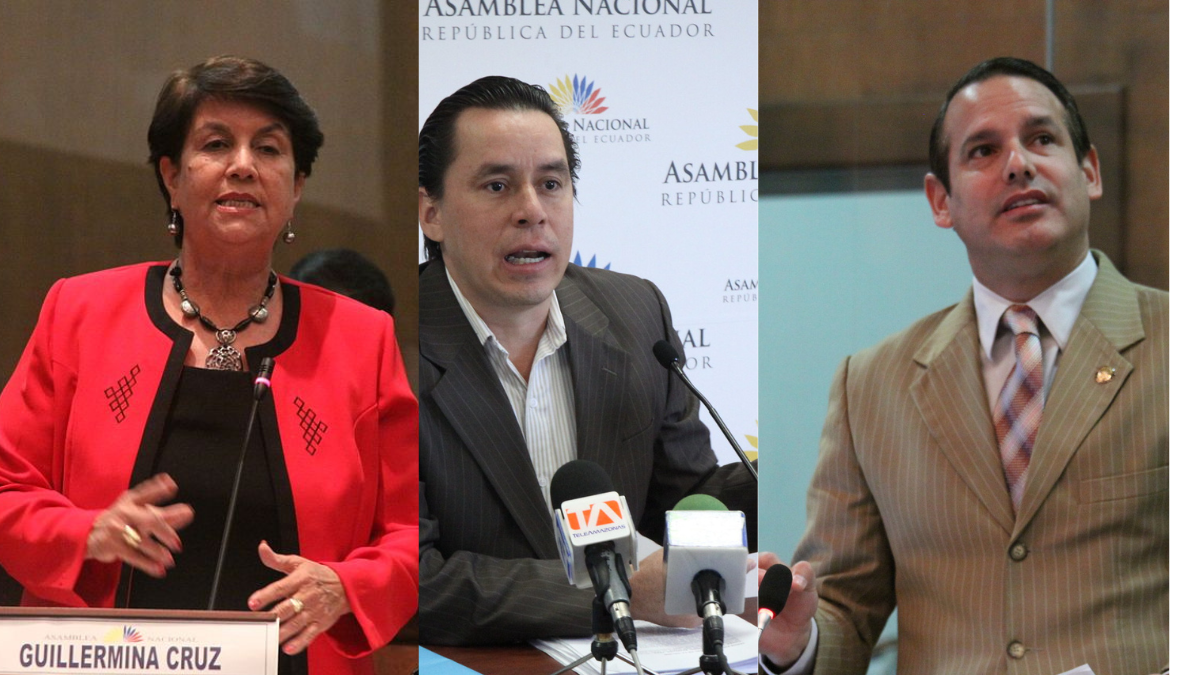 Guillermina Cruz, Tomás Zevallos y Wladimir Vargas, exasambleístas que dejaron sus bancadas.