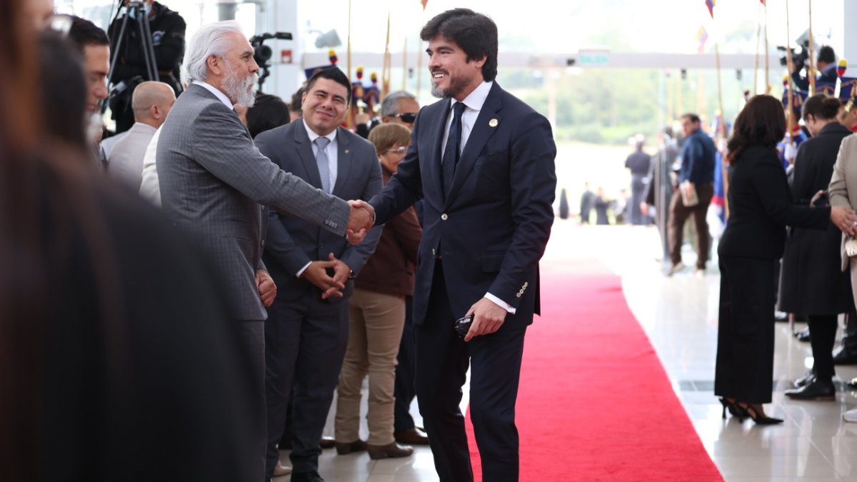 El ministro José De La Gasca estuvo el 15 de mayo de 2025 en la entrega de credenciales al presidente reelecto Daniel Noboa.