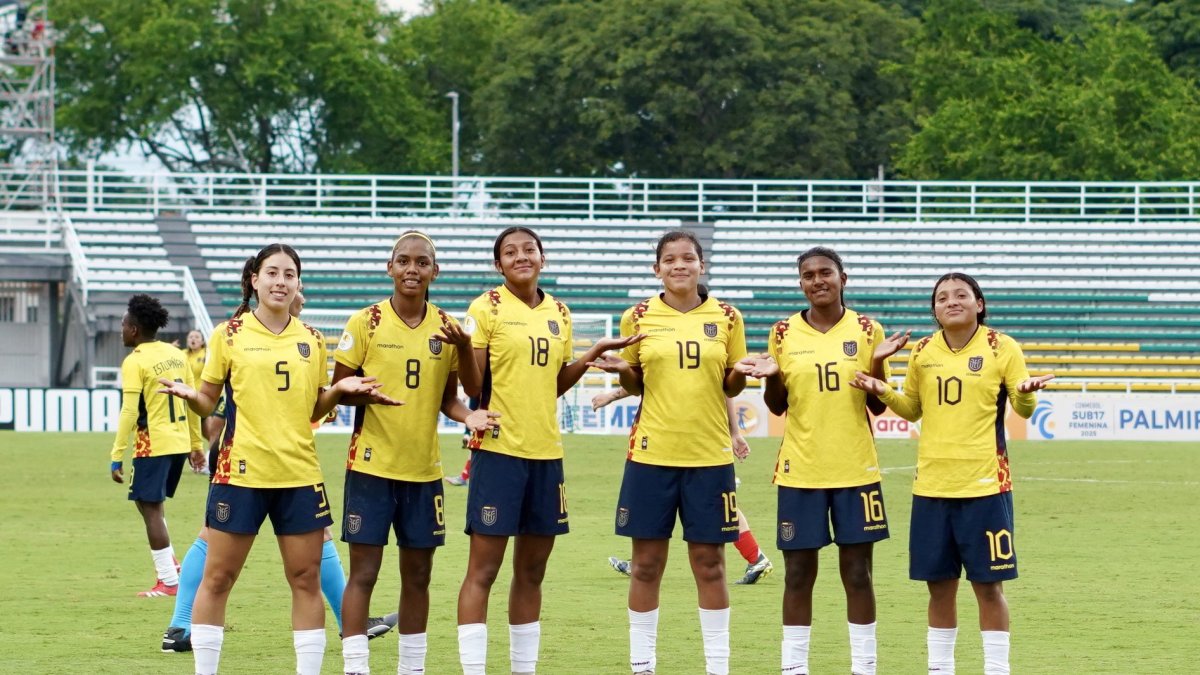 Las celebraciones de las jugadoras de la Tri en el Sudamericano Femenino Sub-17.