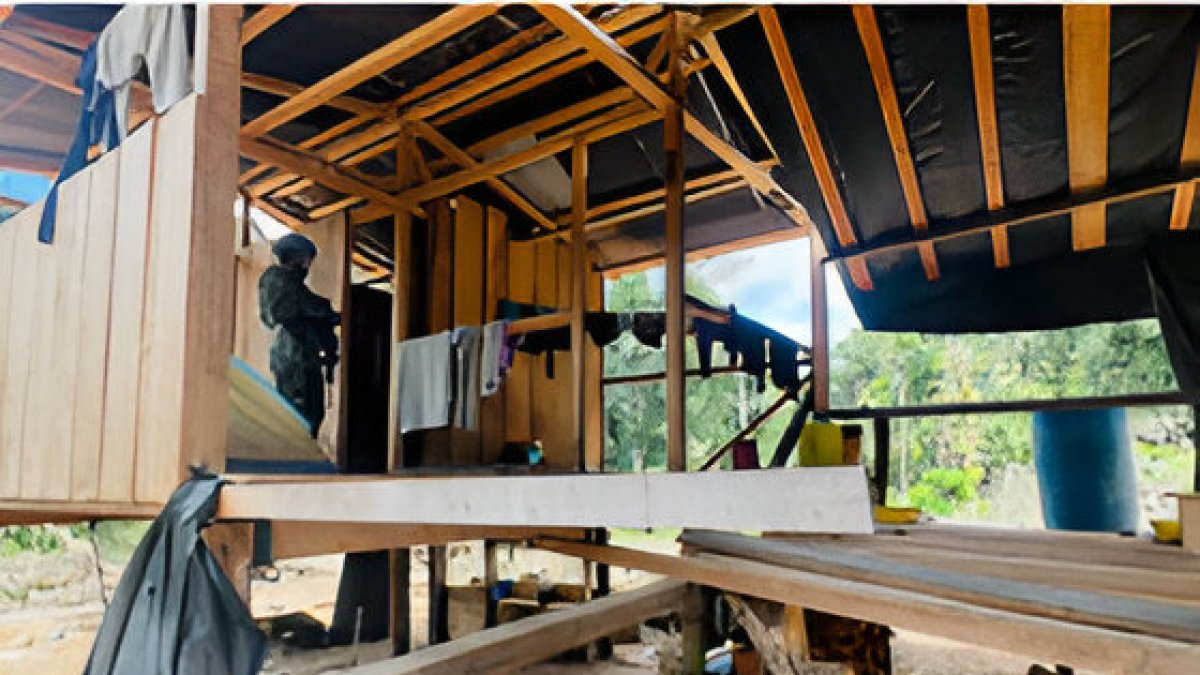 Los uniformados destruyeron siete viviendas y confiscaron dos carabinas.