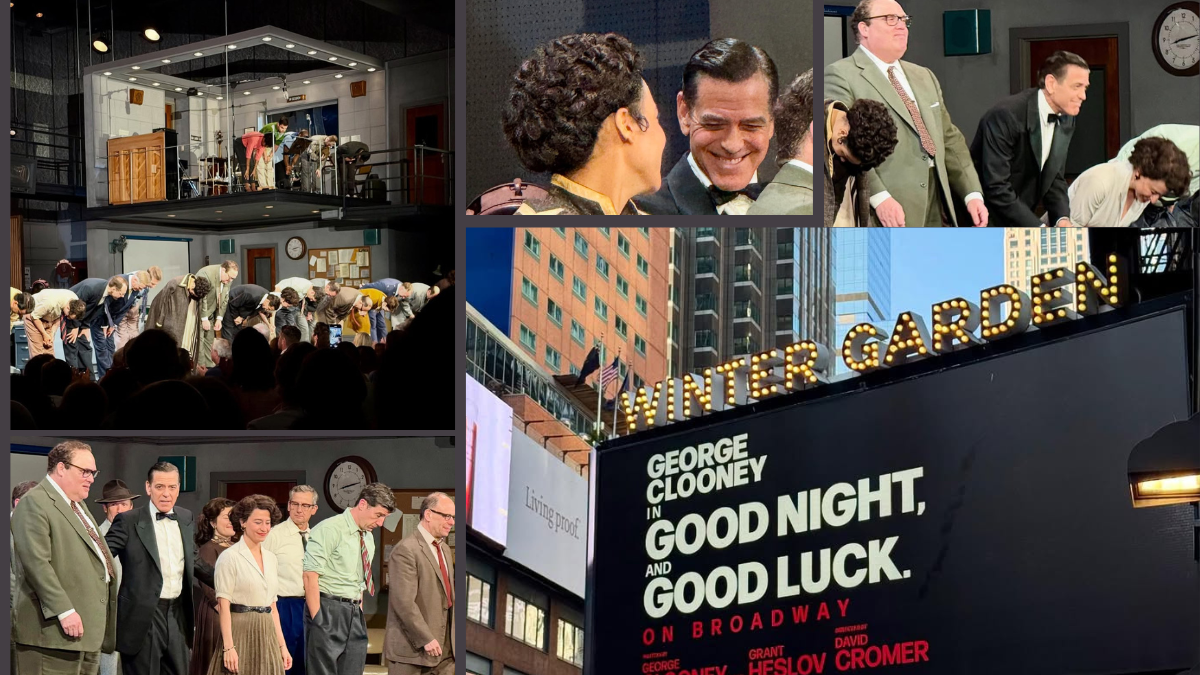 'Good night, and good luck' se convierte en la primera obra teatral que se transmite en vivo en televisión.