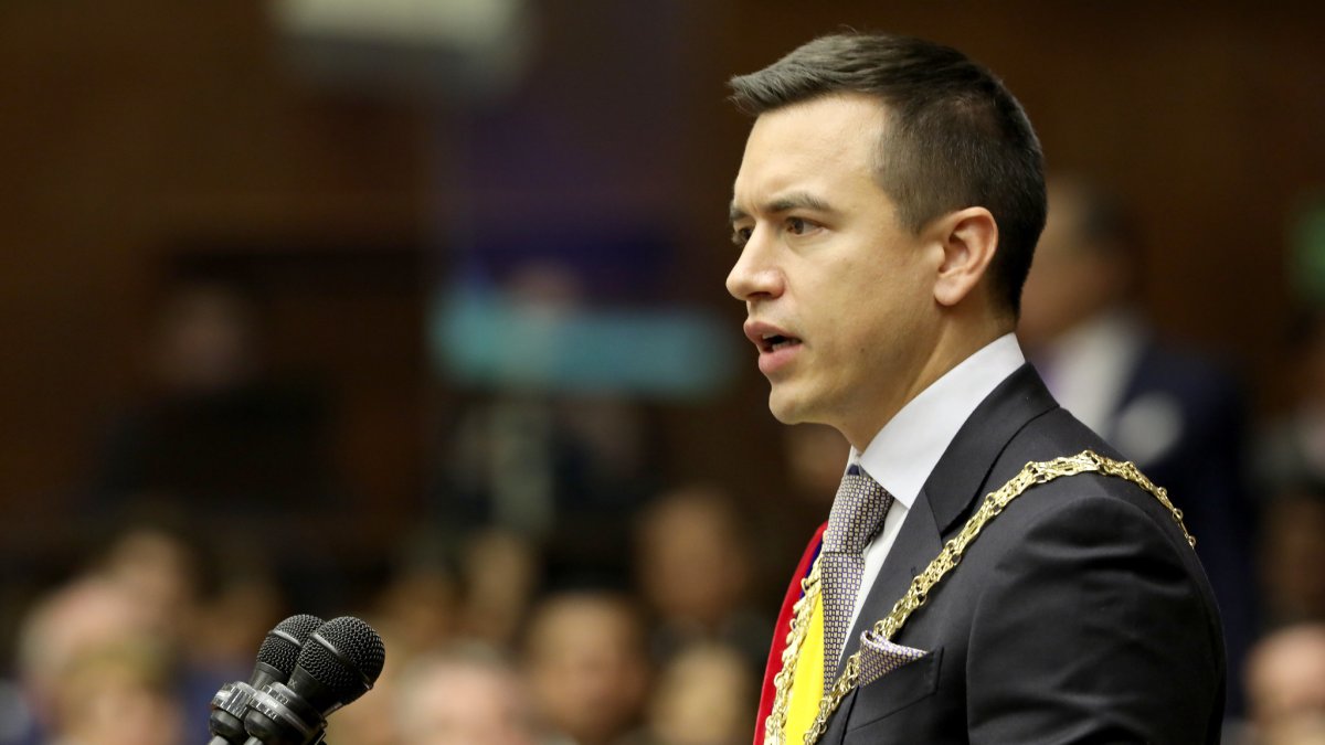 El presidente Daniel Noboa asumió el poder en noviembre de 2023.