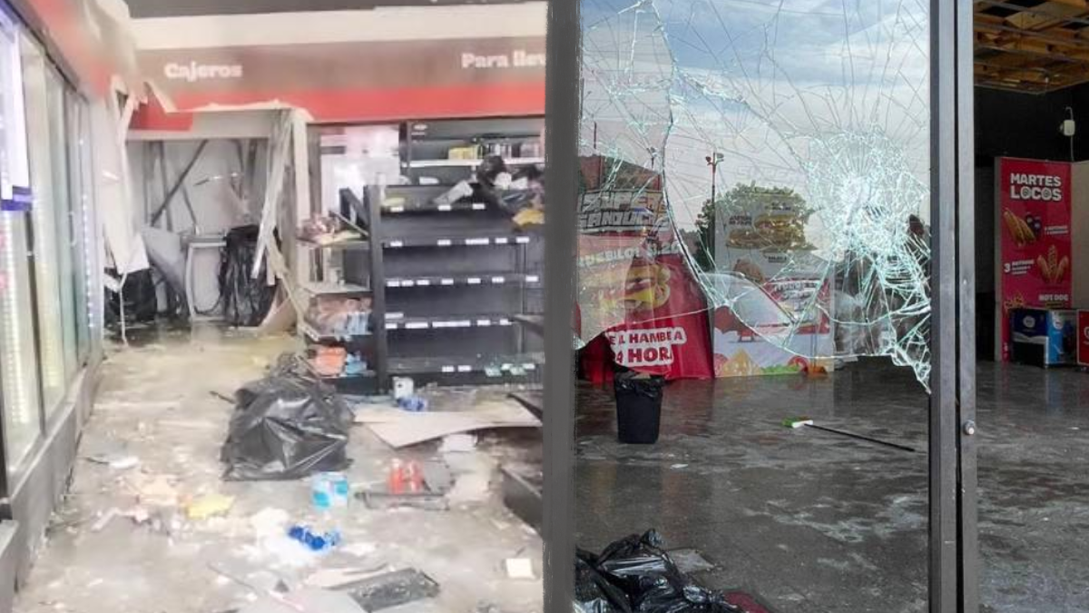 La explosión en el minimarket de la gasolinera dejó la estructura afectada.