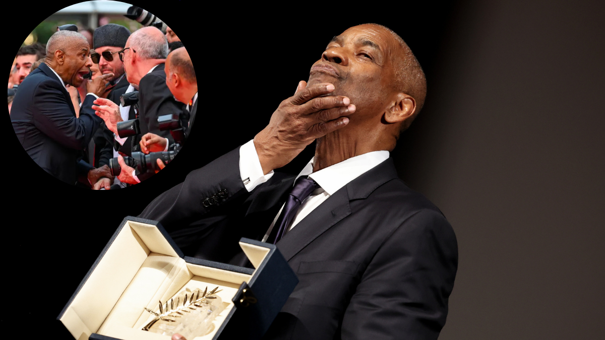 Antes de recibir su premio en el festival de cine de Cannes, Denzel Washington tuvo un desagradable encuentro con un fotógrafo en la alfombra roja.