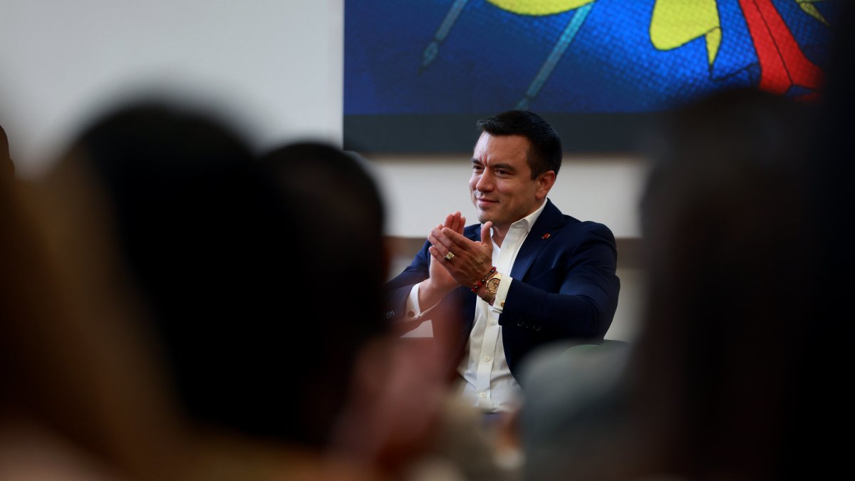 El presidente Daniel Noboa inició su mandato en noviembre de 2023.