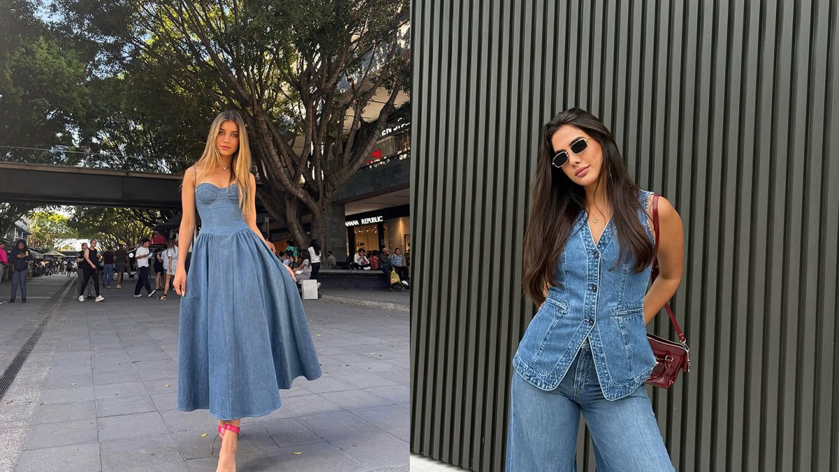 Sarah Alarcón y Navila Dieb lucen la tendencia denim para looks en el día.