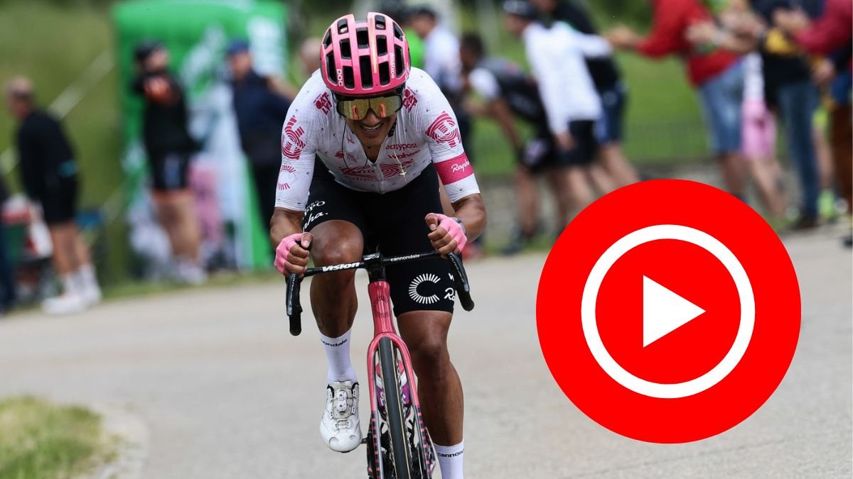 Richard Carapaz, el 22 de mayo va por la Etapa 12 del Giro de Italia.