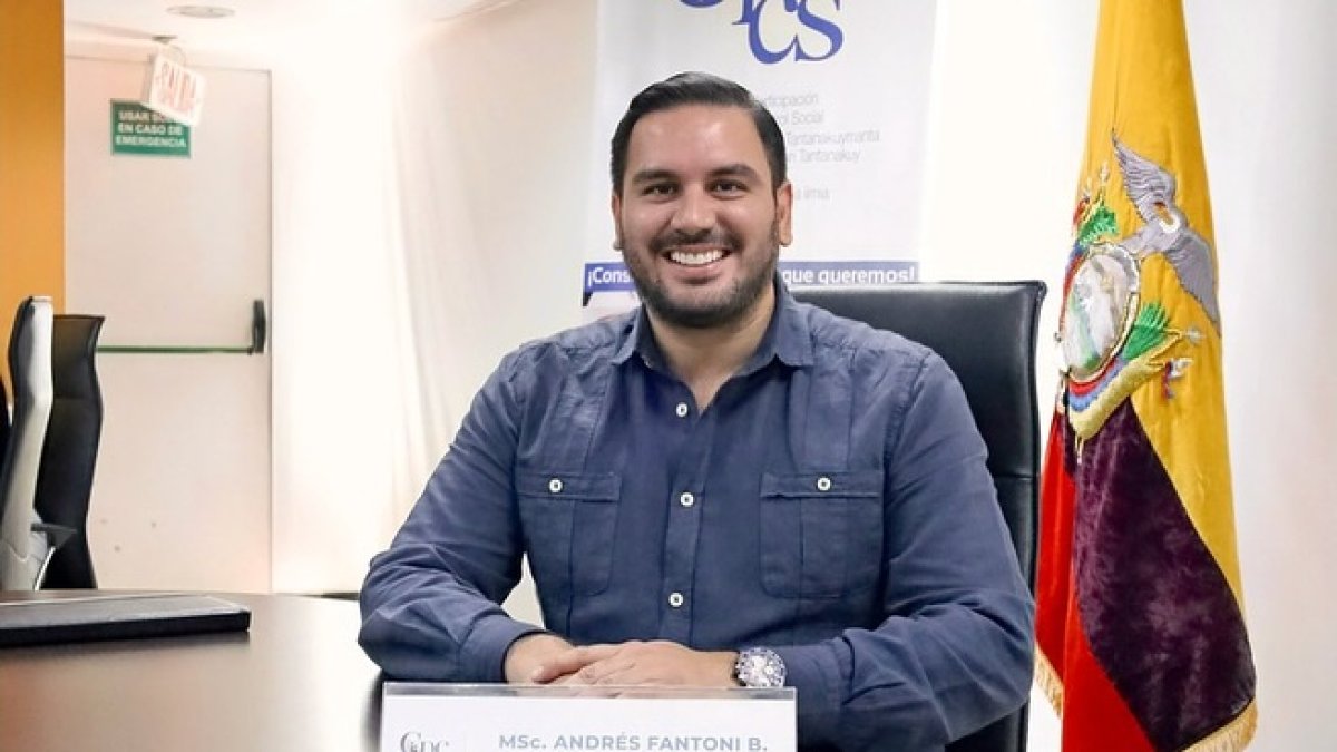 Andrés Fantoni, presidente del CPCCS, explica los plazos y condiciones para la selección del nuevo Fiscal General del Estado