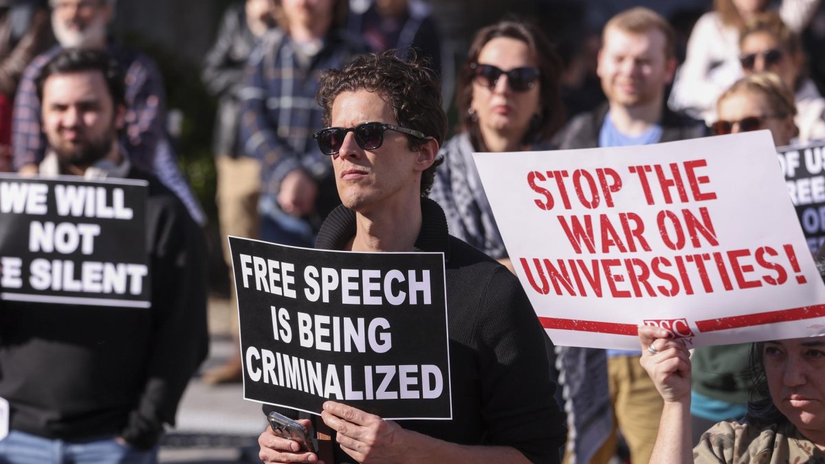 Manifestación del Día Nacional de Acción por la Educación Superior en Foley Square en Nueva York, Nueva York, EE. UU.