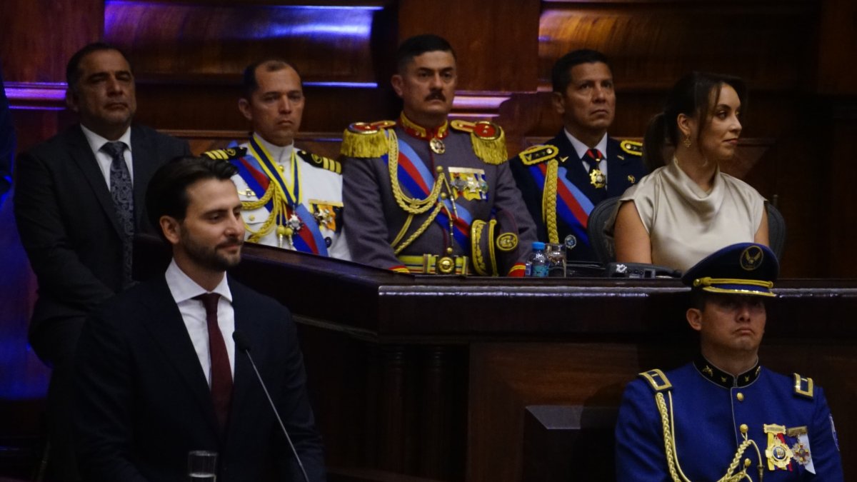 Niels Olsen en la ceremonia de posesión de Daniel Noboa.