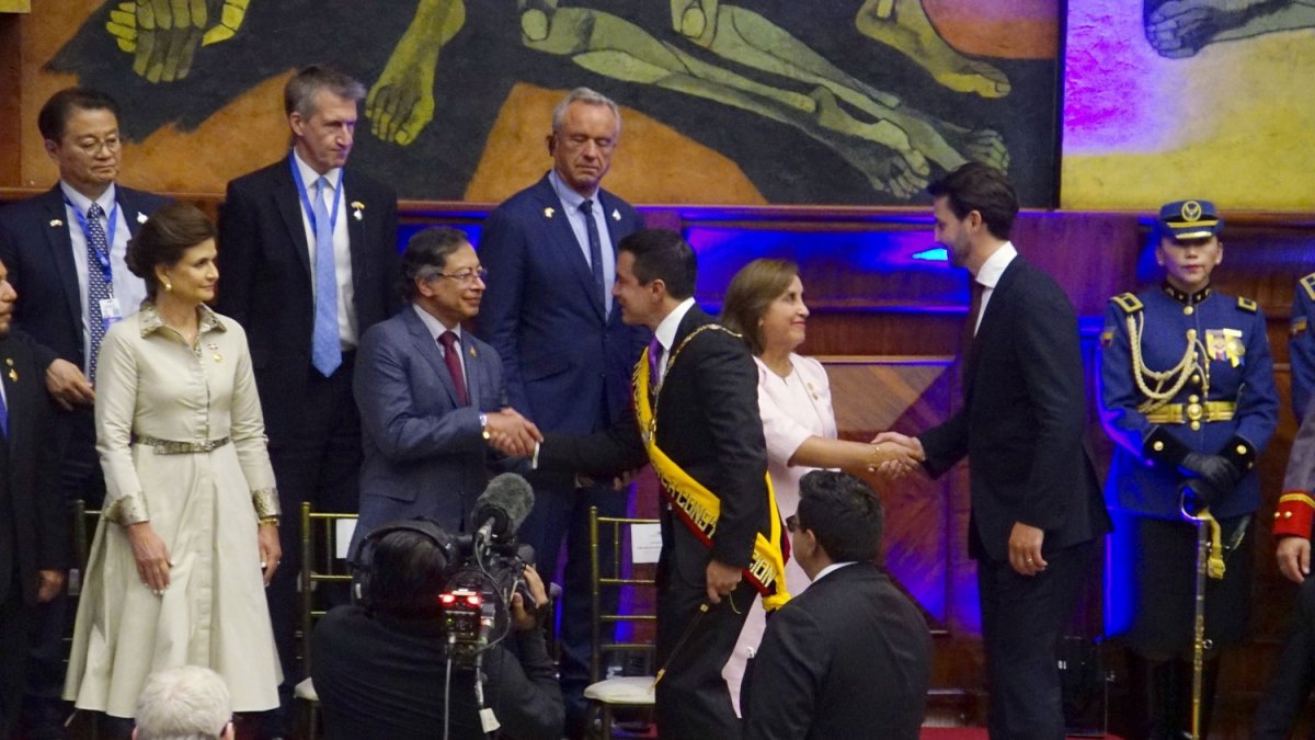Daniel Noboa y su saludo a Gustavo Petro, presidente de Colombia este 24 de mayo de 2025.