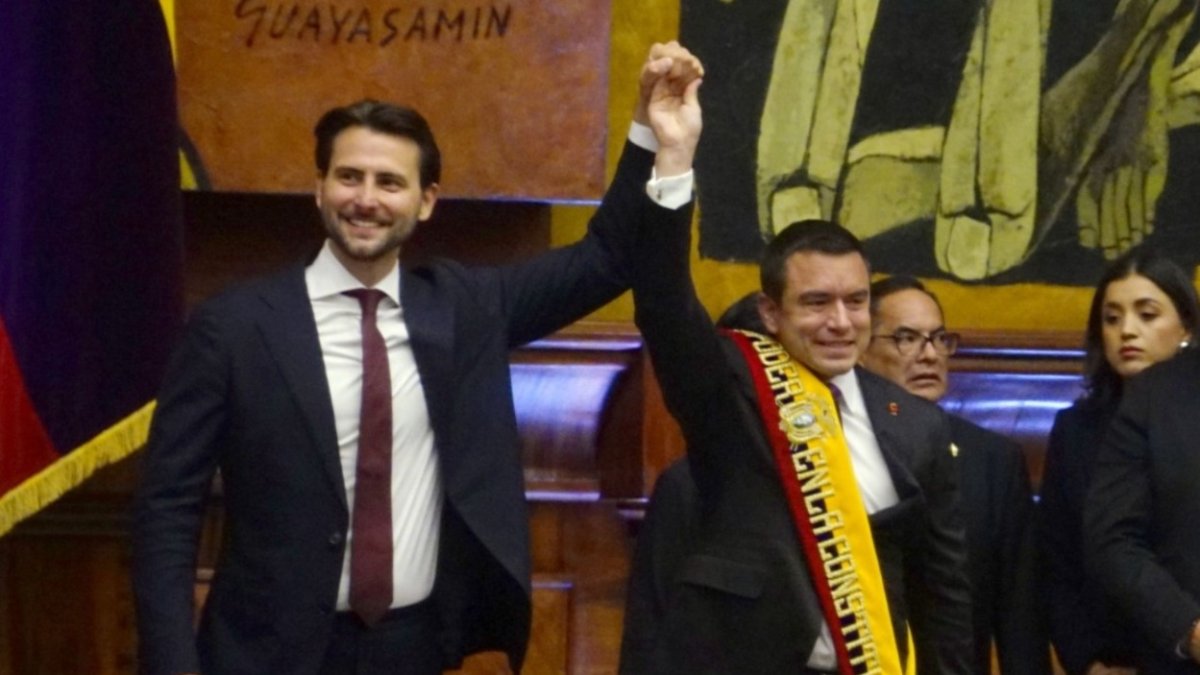 El presidente Daniel Noboa se refirió a Olsen en su primer discurso el pasado 24 de mayo de 2025.