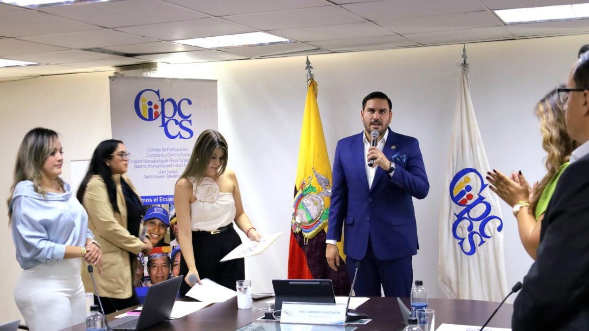 El presidente del Consejo de Participación Ciudadana (CPCCS), Andrés Fantoni.
