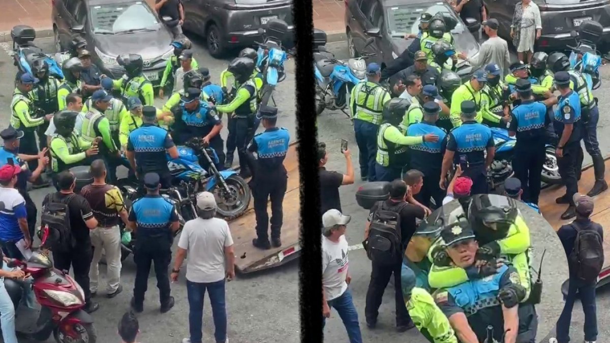 La gresca entre personal de la ATM y agentes de control municipal se registró este jueves 29 de mayo.