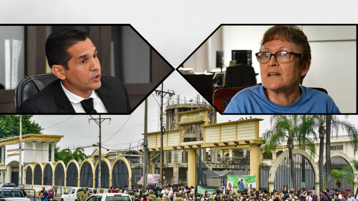 Carlos Amador Sacoto y Tamara Borodulina están en disputa por el Rectorado. Él fue nombrado por el Consejo Universitario de la Agraria pero ella rechaza la resolución.