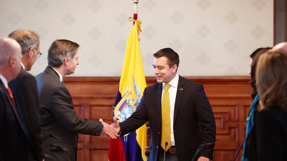 El presidente Daniel Noboa se reunió esta semana con los representantes del BM y de la IFC.