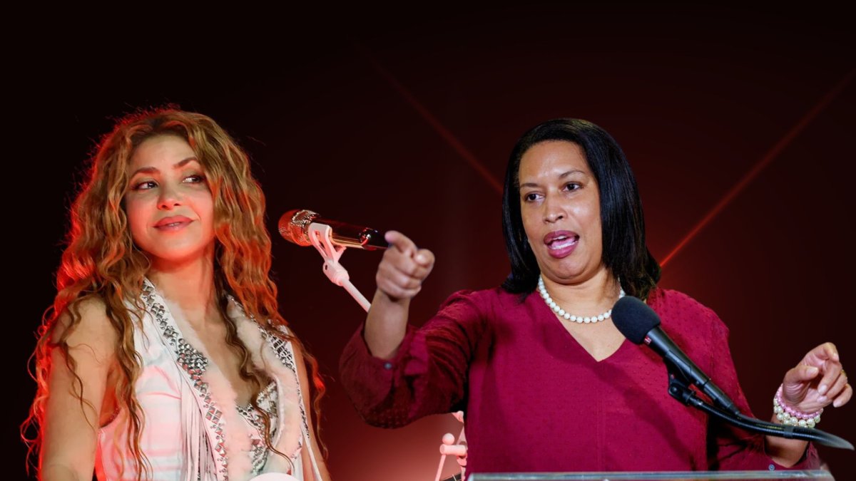 Shakira y Muriel Bowser.