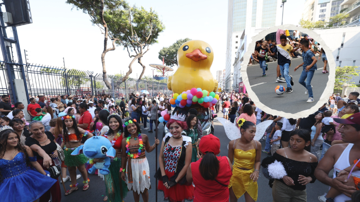 El desfile La Ruta Mágica llamó la atención de los niños en su día. Infantes aprovecharon que la avenida Malecón se peatonalizó y jugaron.
