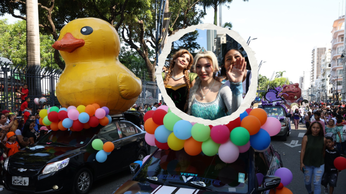 El desfile de La Ruta Mágica se realizó, por el Día del Niño, a lo largo de la avenida Malecón, centro de Guayaquil.