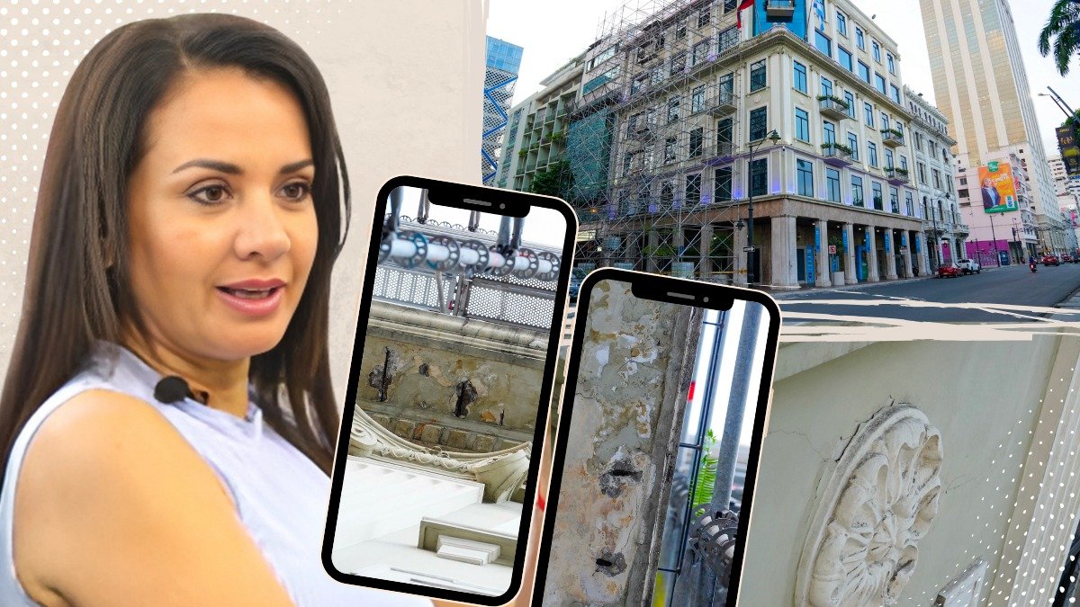 Prefectura. La prefecta informó de la intervención de la fachada del edificio.