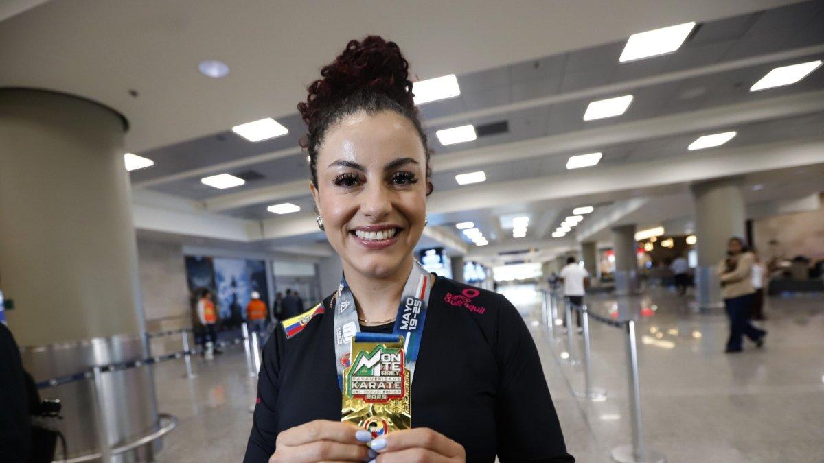 Premio. Junto a la medalla de oro panamericana, Jacky Factos selló su clasificación al Mundial que se disputará en Egipto.