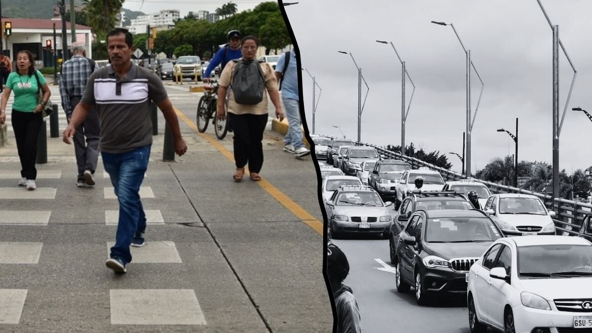 En la avenida del Bombero se movilizan cientos de peatones en medio de la congestión vehicular. El Municipio ofrece 